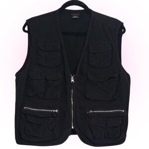 AVENUE CITY CHIC WOMEN'S COTTON CARGO POCKETS VEST EUC 18 2X